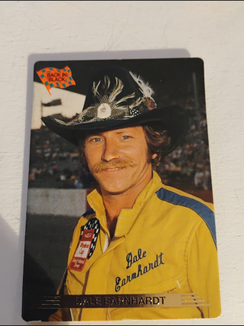 Dale Earnhardt Collectible Card - Yellow Background